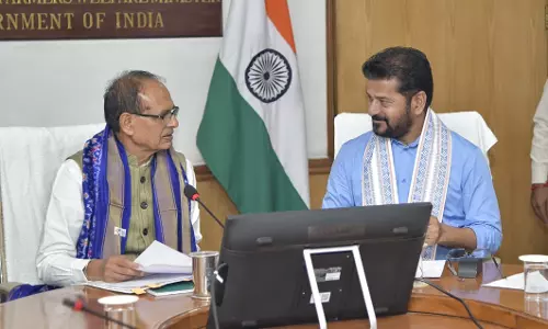 Revanth Reddy Meets Chouhan, Pushes for More VB-G Ram-G Works Revanth Reddy Meets Chouhan, Pushes for More VB-G Ram-G Works