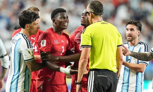 Embolos Second Yellow at World Cup Quarterfinal Against Argentina Was Wrong: IFAB Embolos Second Yellow at World Cup Quarterfinal Against Argentina Was Wrong: IFAB