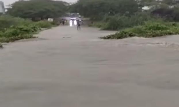 Heavy rains paralyze Jagtial, flooding roads