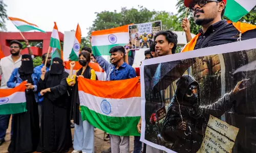 CJP Volunteers Hold Demonstration In Hyderabad