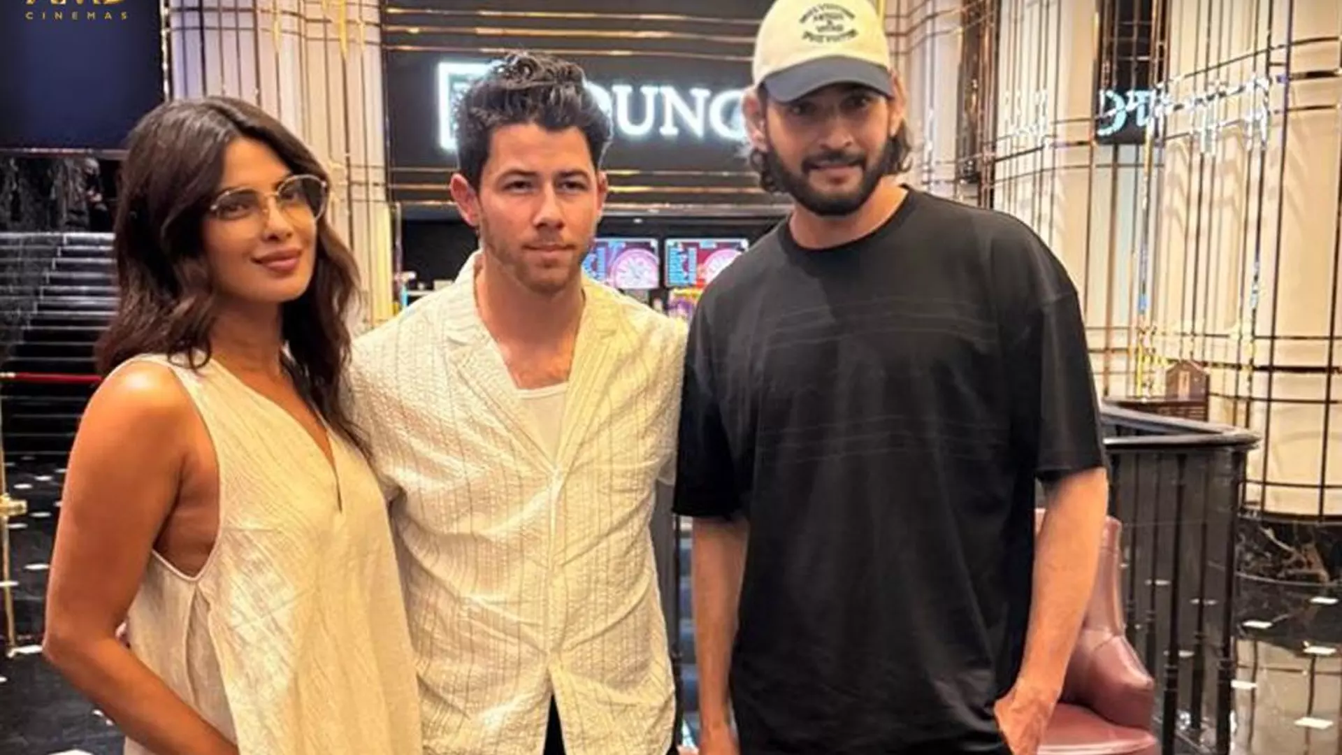 Mahesh Babu, Priyanka Chopra, and Nick Jonas Spotted Together Mahesh Babu, Priyanka Chopra, and Nick Jonas Spotted Together