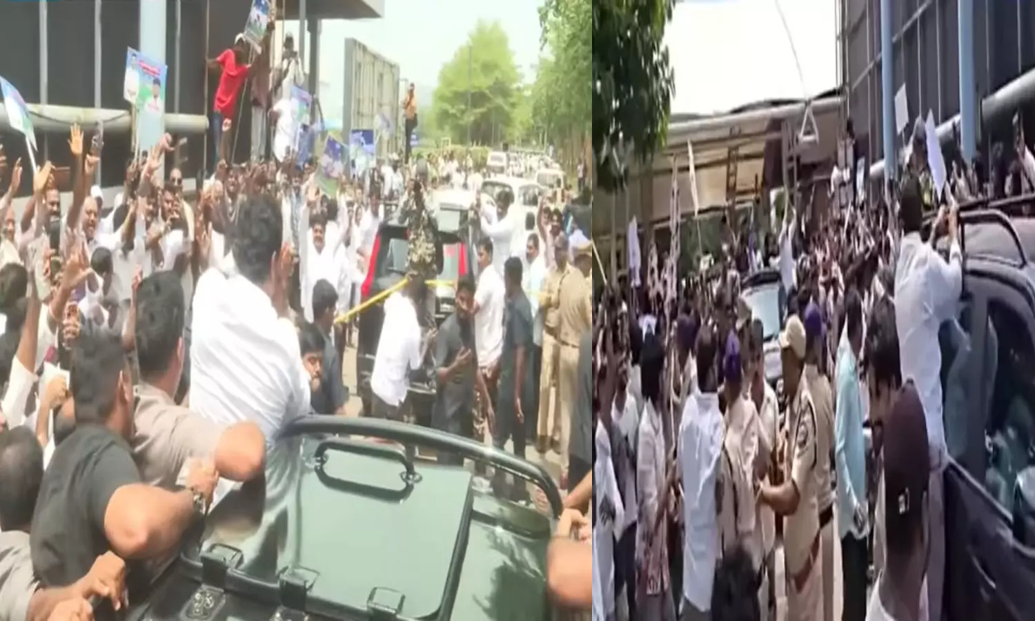 Traffic Chaos At Vizag Airport As YSRCP Blocks Roads For YS Jagan Visit Traffic Chaos At Vizag Airport As YSRCP Blocks Roads For YS Jagan Visit