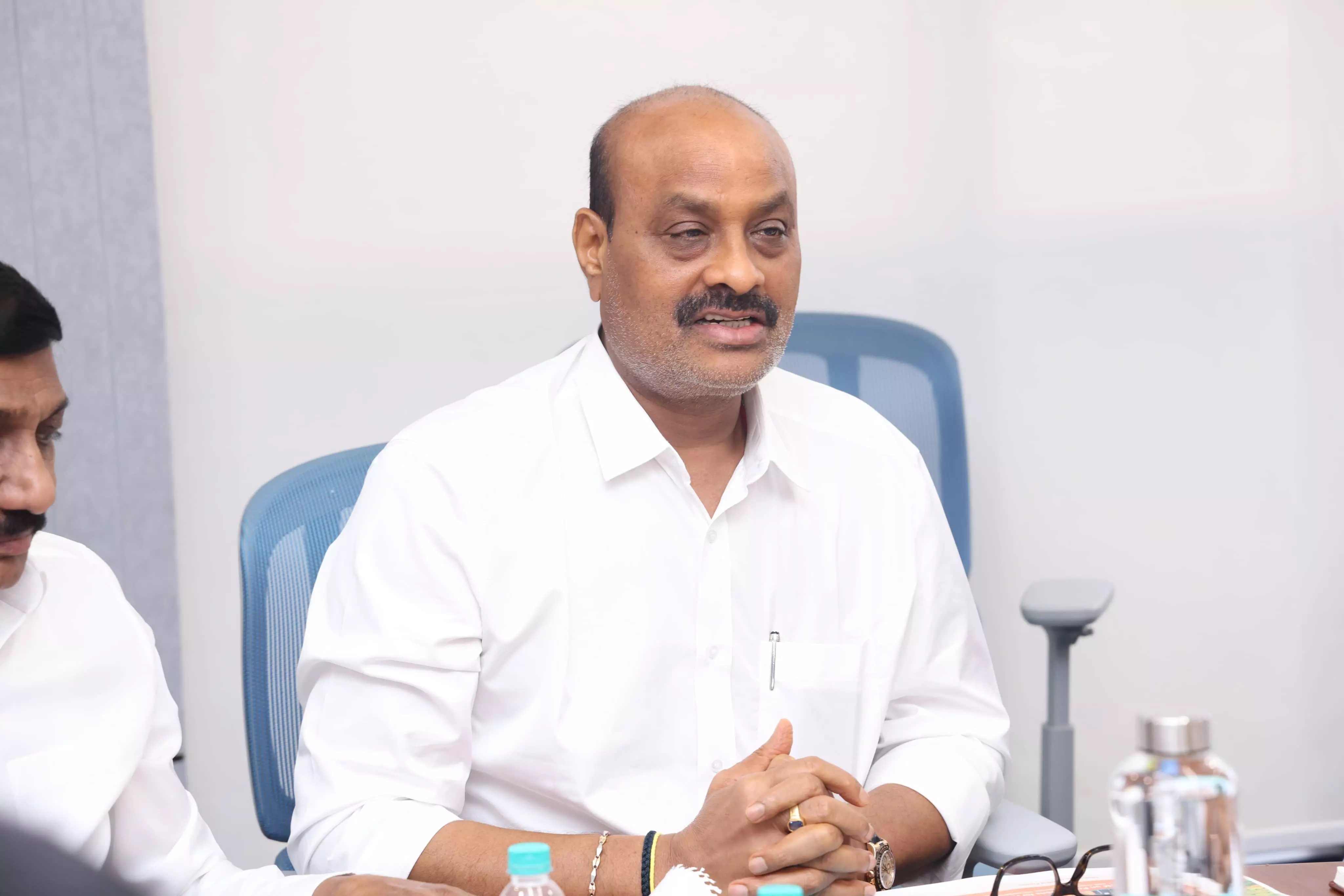Atchennaidu Criticises Jagan for Calling on Jailed Appalaraju Atchennaidu Criticises Jagan for Calling on Jailed Appalaraju