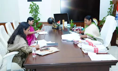 Seethakka Stresses 100% Basic Facilities in Anganwadi Centres Seethakka Stresses 100% Basic Facilities in Anganwadi Centres