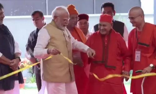 PM Modi Inaugurates Viveka Smaraka at Sri Ramakrishna Ashram in Mysuru PM Modi Inaugurates Viveka Smaraka at Sri Ramakrishna Ashram in Mysuru