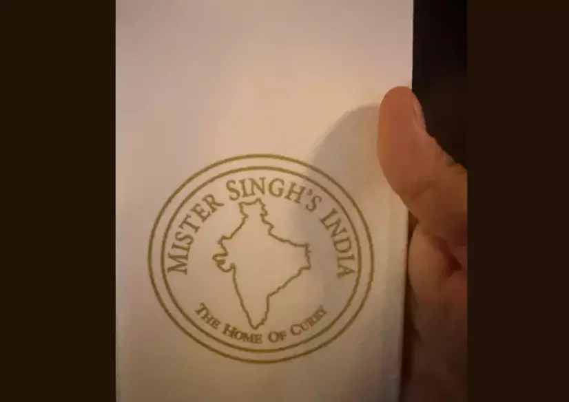 Glasgow Restaurant Draws Flak Over India Map on Napkins Glasgow Restaurant Draws Flak Over India Map on Napkins