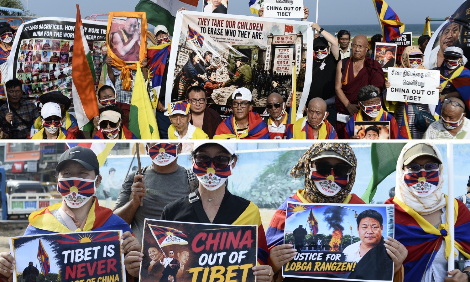 Tibetans Hold Silent Protest at Besant Nagar