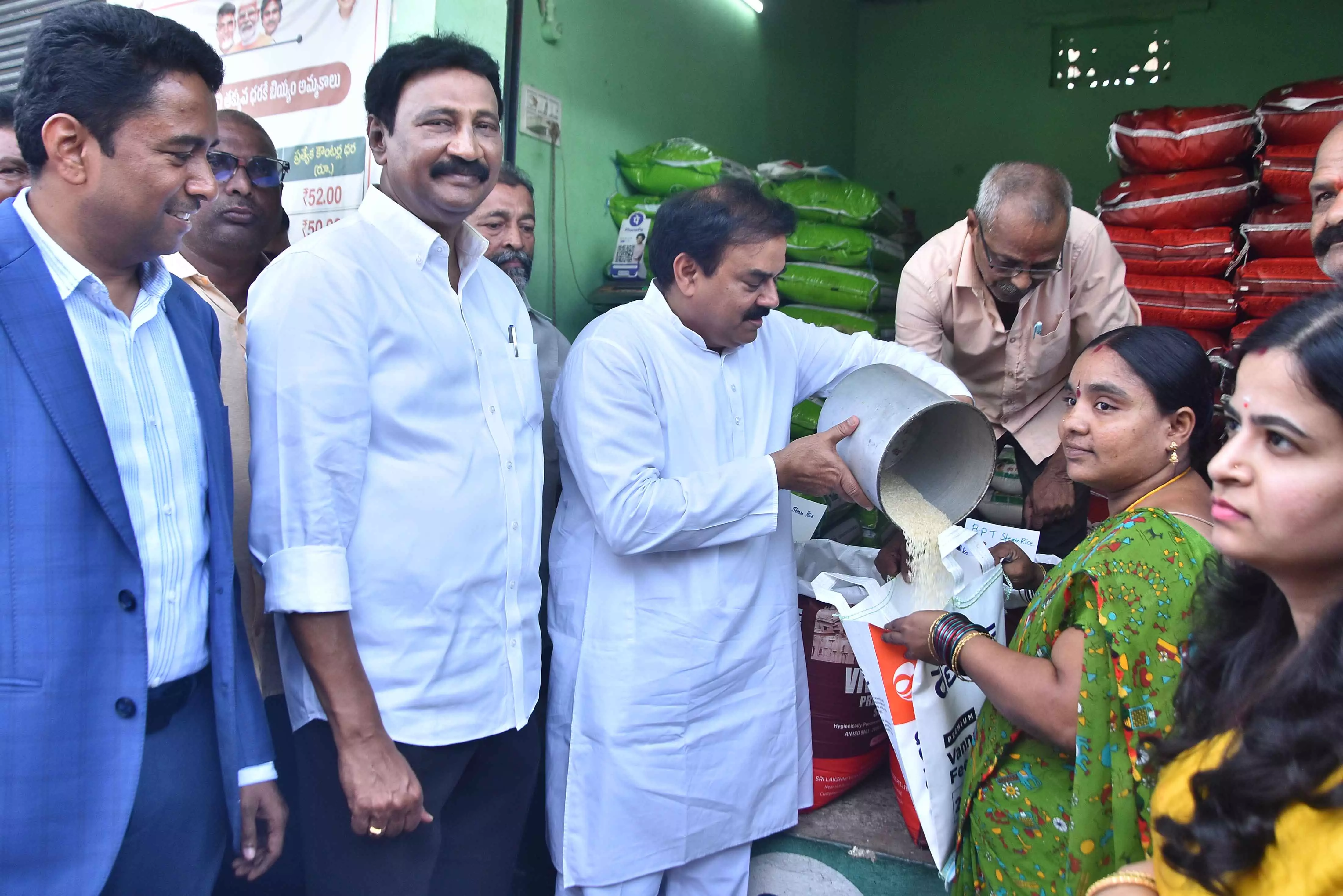Quality Fine Rice at ₹52/kg Launched Across AP to Check Price Rise Quality Fine Rice at ₹52/kg Launched Across AP to Check Price Rise