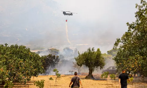 Two Firefighting Helicopters Collide Midair Near Athens