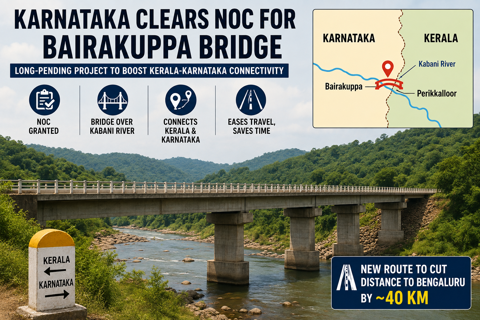 Long-Pending Bairakuppa Bridge Project Gets Karnataka Nod: Kerala PWD Minister