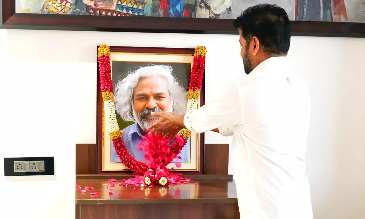 CM Revanth Reddy Pays Tributes to Gaddar on His Death Anniversary CM Revanth Reddy Pays Tributes to Gaddar on His Death Anniversary