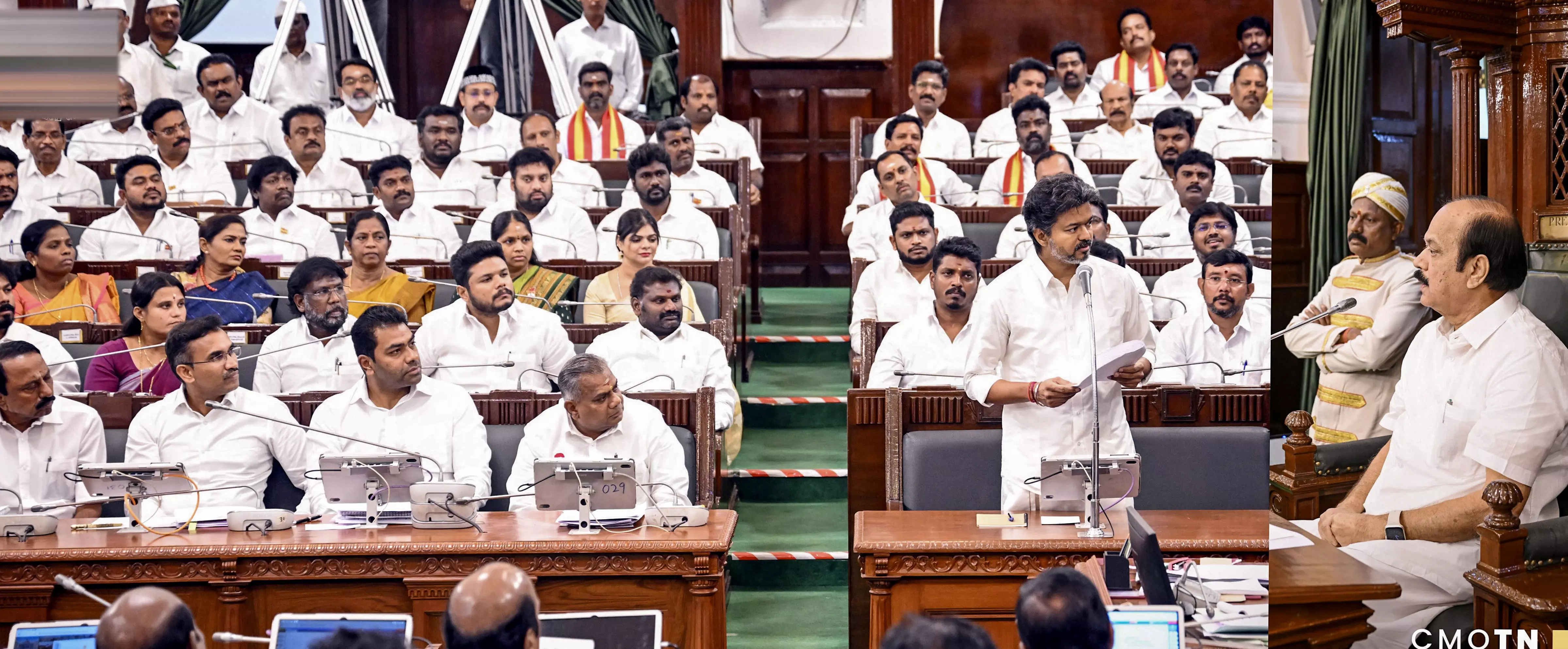 DMK, TVK Fight Over Corruption, Welfare Schemes in Assembly DMK, TVK Fight Over Corruption, Welfare Schemes in Assembly