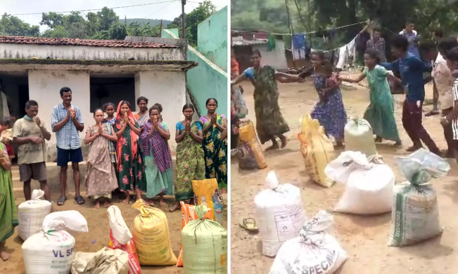 Villagers Celebrate as Ration Reaches Hilltop Hamlet Villagers Celebrate as Ration Reaches Hilltop Hamlet