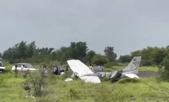 Aircraft Crashes Near Baramati Airstrip, Site of Ajit Pawar Crash Aircraft Crashes Near Baramati Airstrip, Site of Ajit Pawar Crash