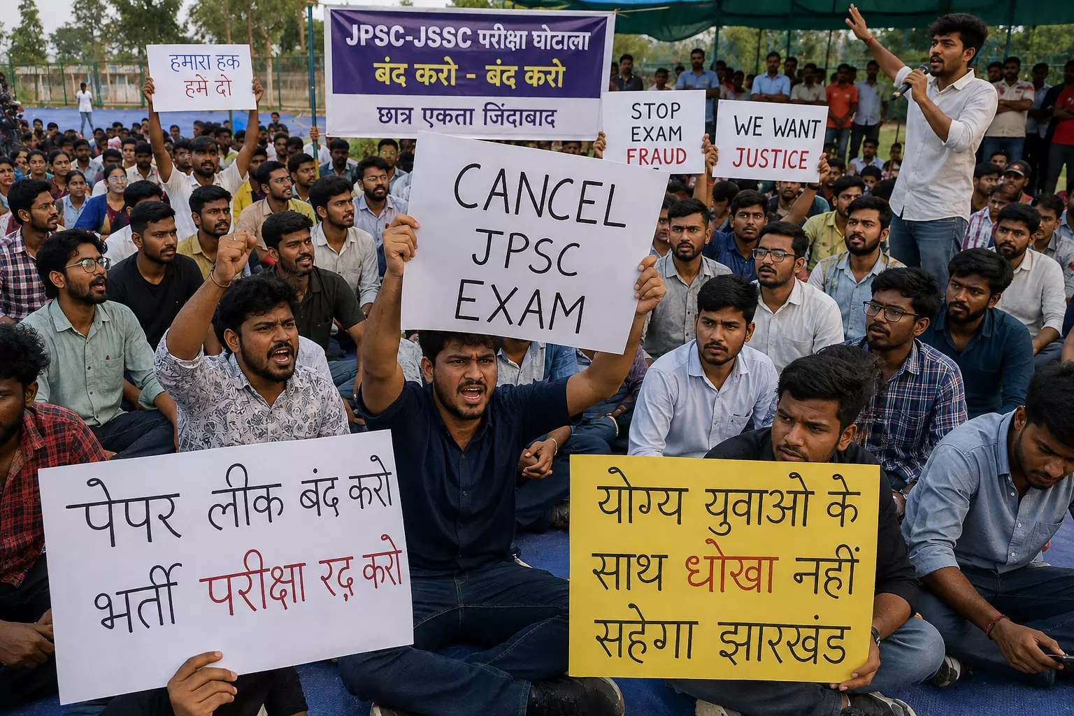Jharkhand Govt Holds Fresh Talks with Protesting Students Jharkhand Govt Holds Fresh Talks with Protesting Students
