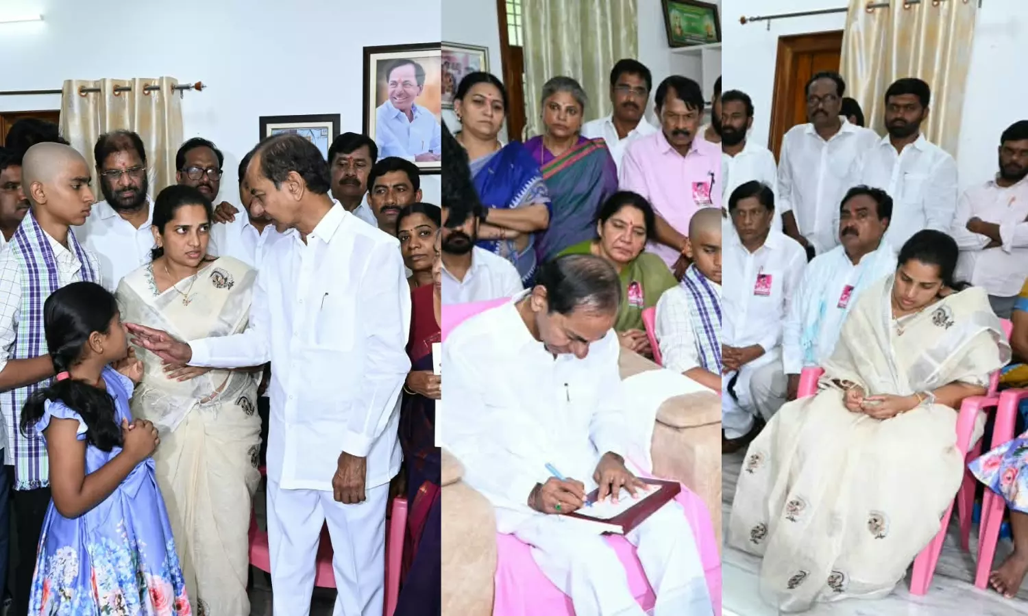 KCR Consoles Peddi Family, Hands Over ₹2.25-Crore Aid KCR Consoles Peddi Family, Hands Over ₹2.25-Crore Aid