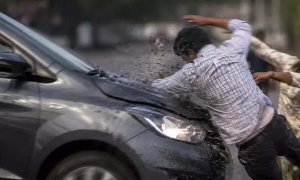 Army Jawan Killed as Car Rams Into Pedestrians in Narsingi Army Jawan Killed as Car Rams Into Pedestrians in Narsingi
