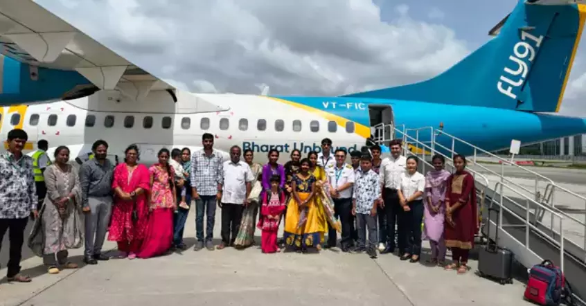 Eluru Dist: Meritorious Students Taken On Air Trip Eluru Dist: Meritorious Students Taken On Air Trip