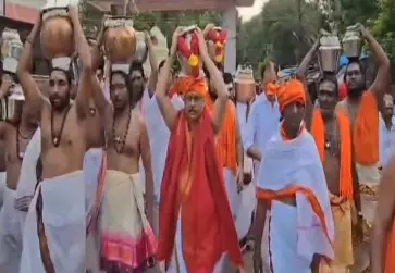 Special Prayers Held at Srisailam for Good Rains Special Prayers Held at Srisailam for Good Rains