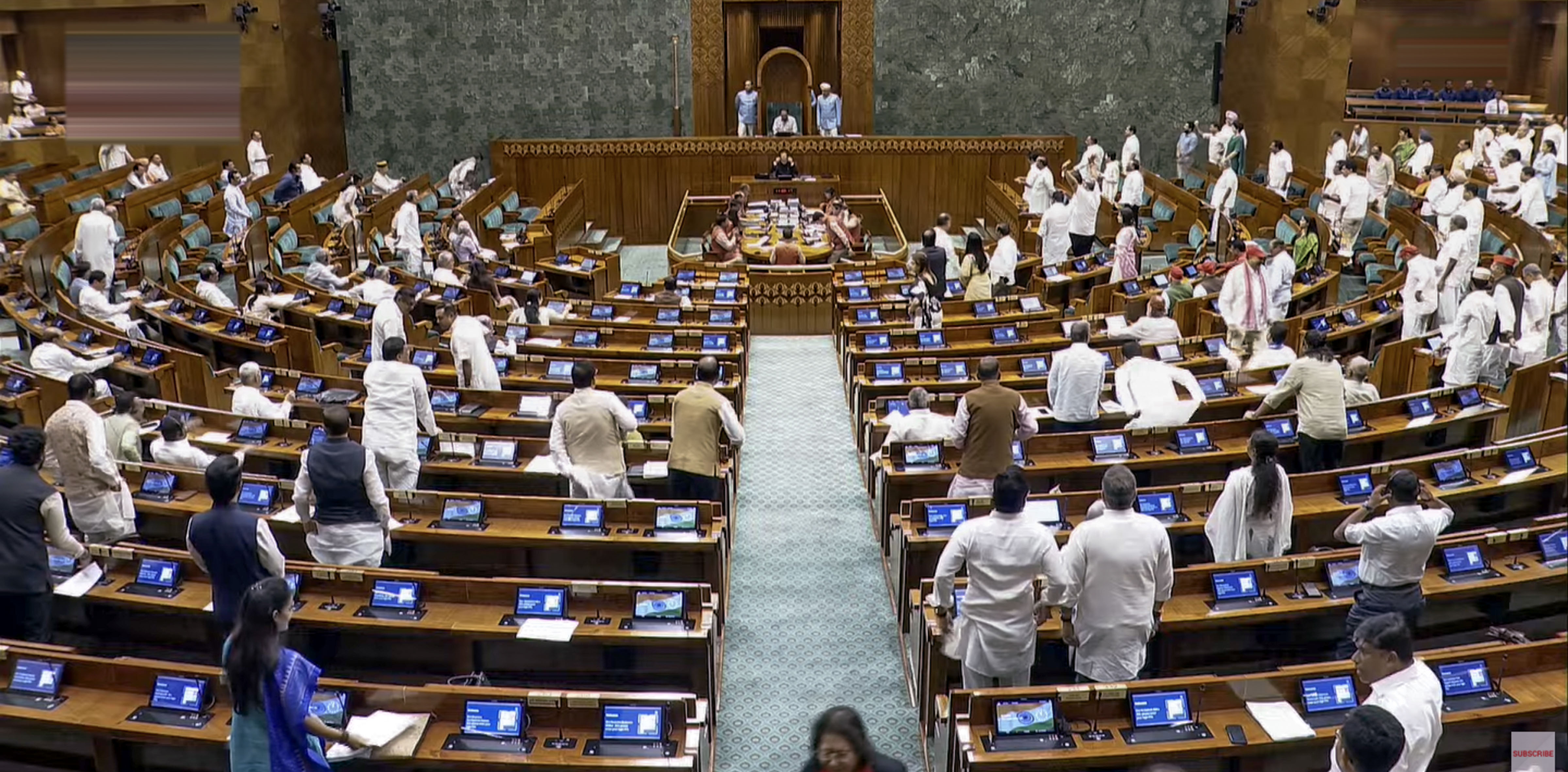 Protest Continues Despite Birla's Fresh Appeal; LS Adjourned Till 2 pm