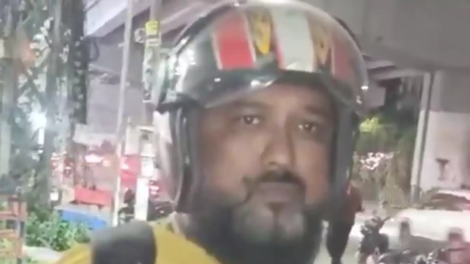 Helmet Saves Motorist as Flyover Pipe Falls Helmet Saves Motorist as Flyover Pipe Falls