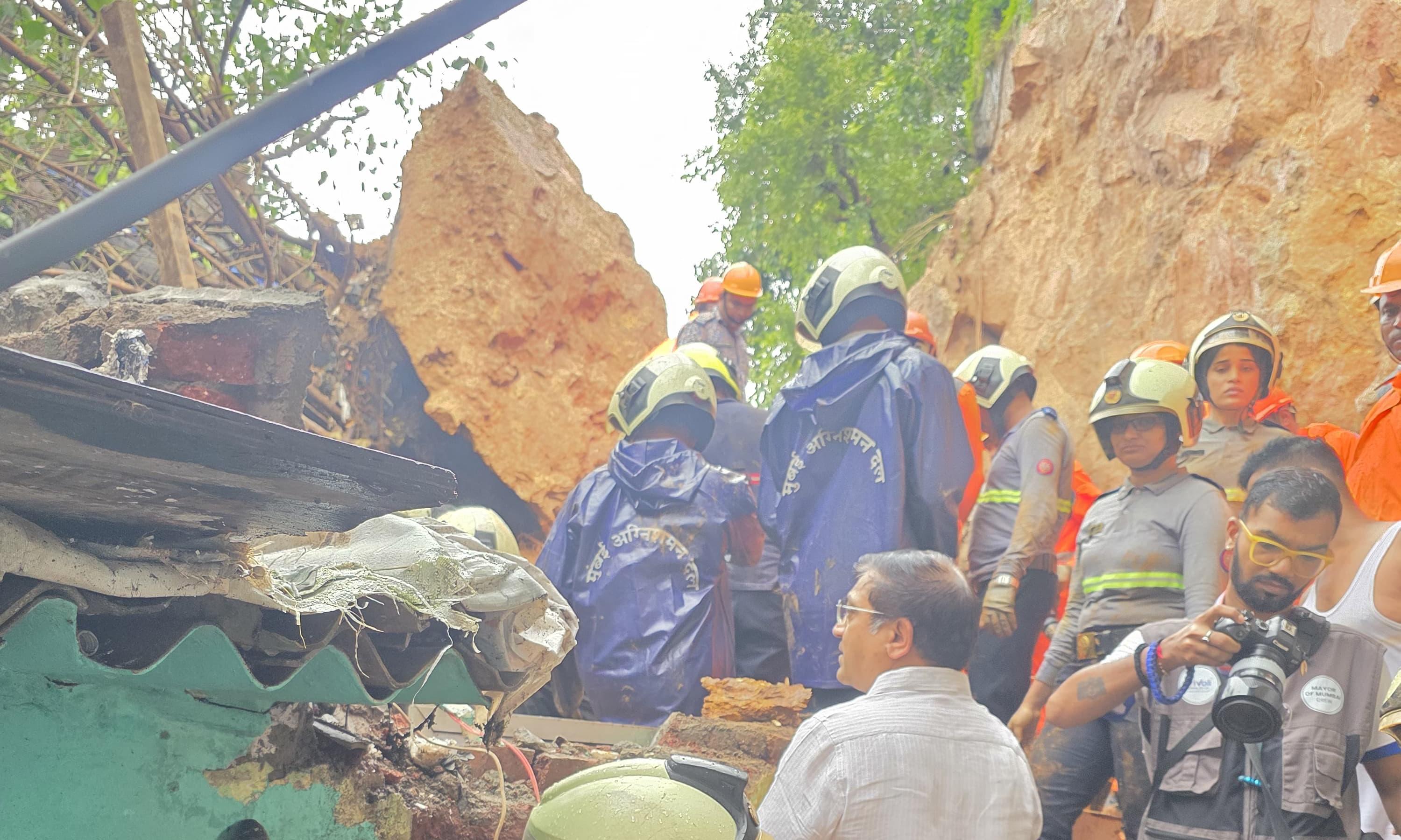 Two Feared Dead, Several Trapped After Landslide in Mumbai