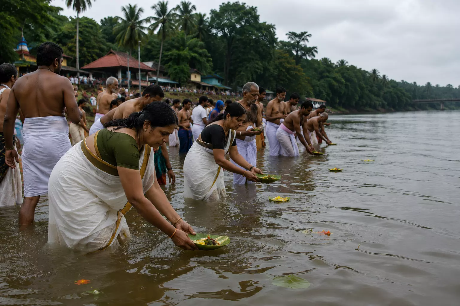 Thousands Pay Homage to Ancestors at Various Temples Across Kerala Thousands Pay Homage to Ancestors at Various Temples Across Kerala