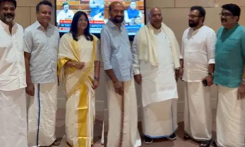 Brittas Taunted ‘Lungiwala’ in Rajya Sabha, South MPs Wear Dhoti In Solidarity Brittas Taunted ‘Lungiwala’ in Rajya Sabha, South MPs Wear Dhoti In Solidarity