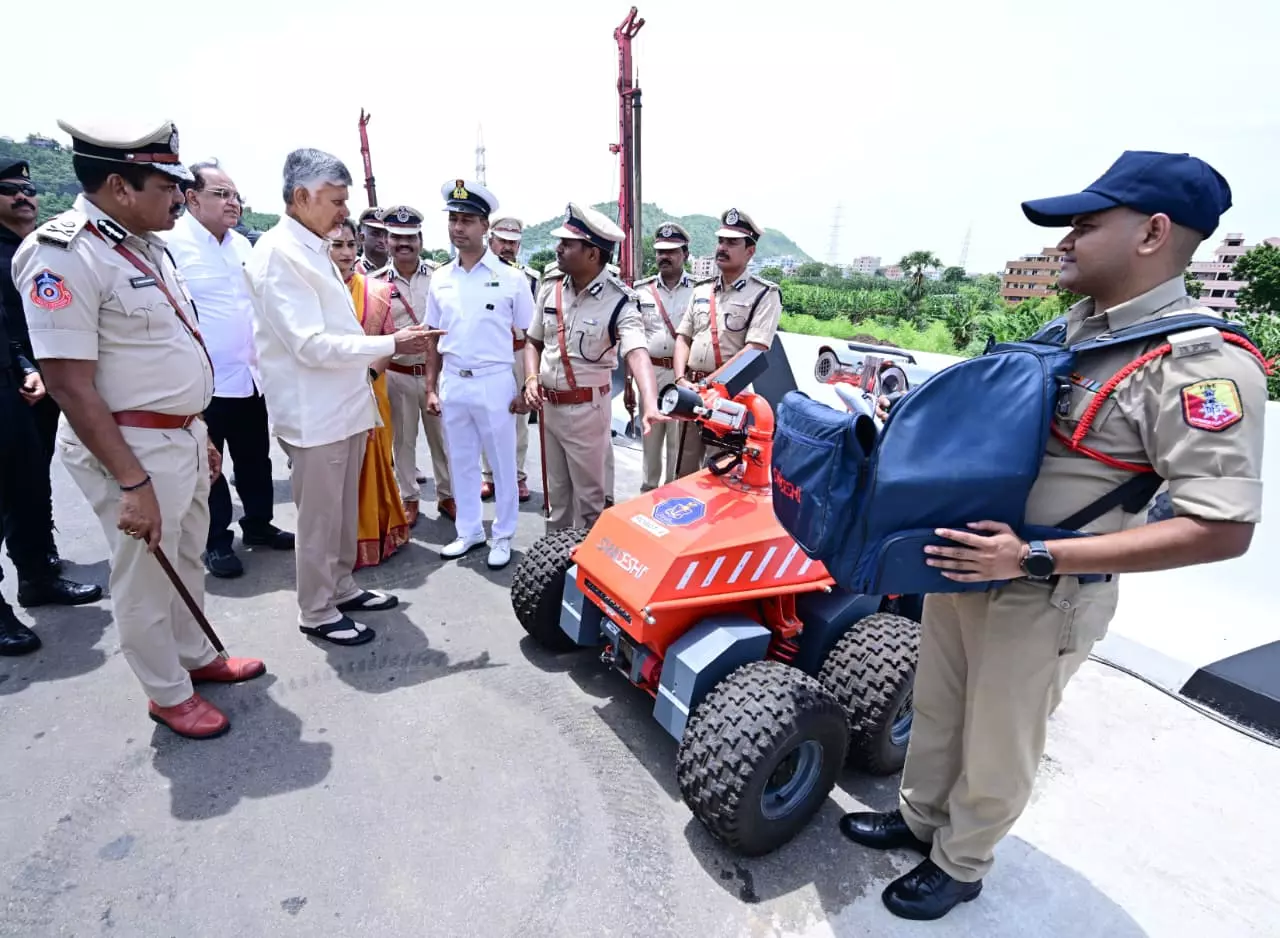 Naidu Flags Off 58 Modern Firefighting Vehicles in Andhra Naidu Flags Off 58 Modern Firefighting Vehicles in Andhra