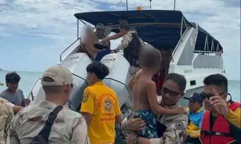 16 Hours Adrift; French Family Rescued Safe From Thai Island 16 Hours Adrift; French Family Rescued Safe From Thai Island