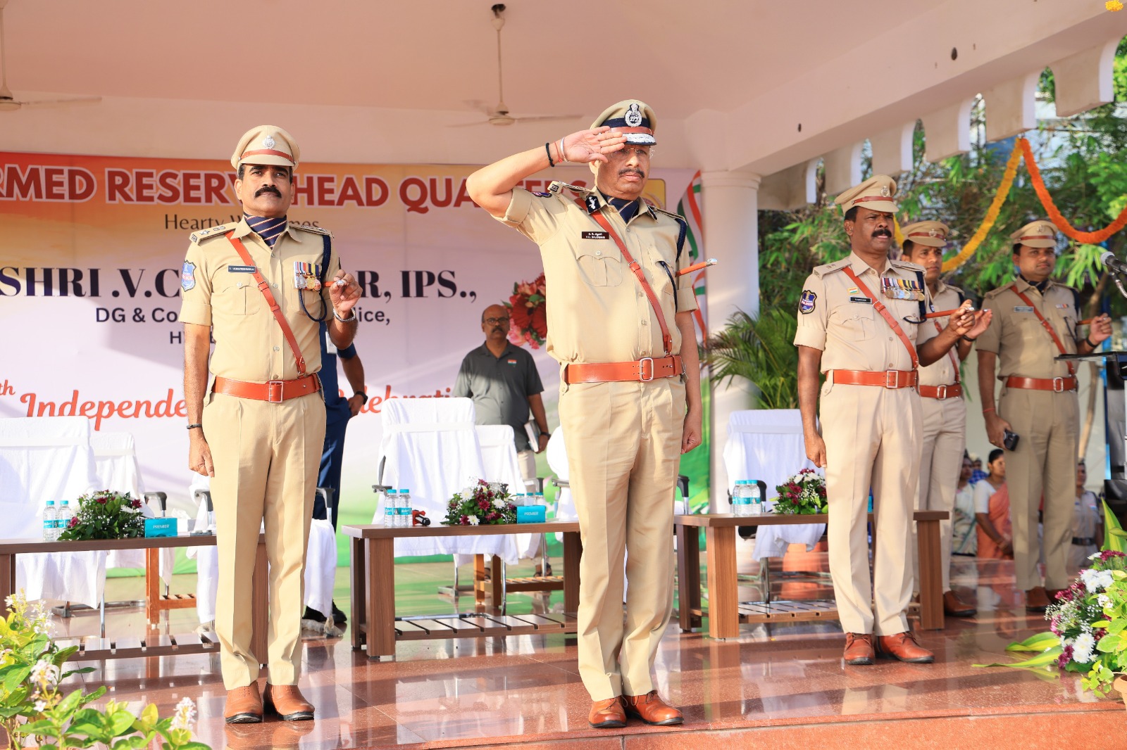 While various Central and State government departments celebrated the occasion at their respective offices with patriotism, several commercial and residential welfare associations members hoisted the national flag to mark the occasion