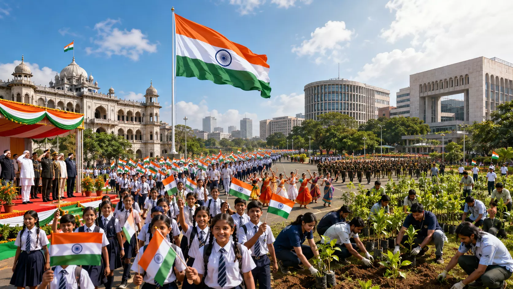 Hyderabad Celebrates I-Day With Rallies, Trees, Plans Hyderabad Celebrates I-Day With Rallies, Trees, Plans