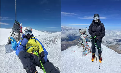 72-Year-Old Rao Scales 5,642m Elbrus With 17-Year-Old Grandson, Eyes 7 Summits