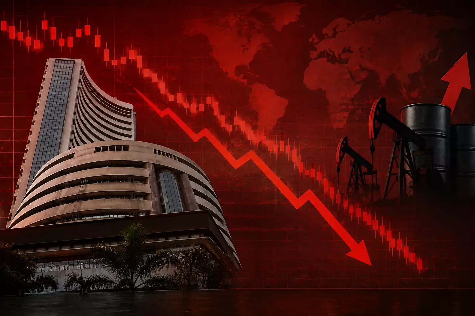 Sensex, Nifty Fall as Brent Crude Rises Above $91 Per Barrel Sensex, Nifty Fall as Brent Crude Rises Above $91 Per Barrel