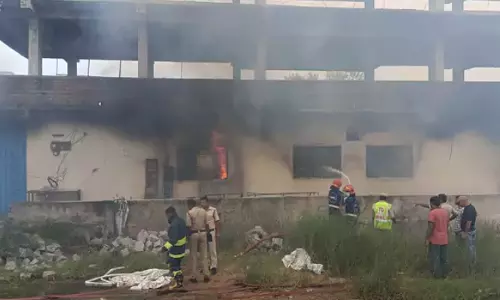 Sircilla Furniture Godown Catches Fire, Worker Dies Sircilla Furniture Godown Catches Fire, Worker Dies