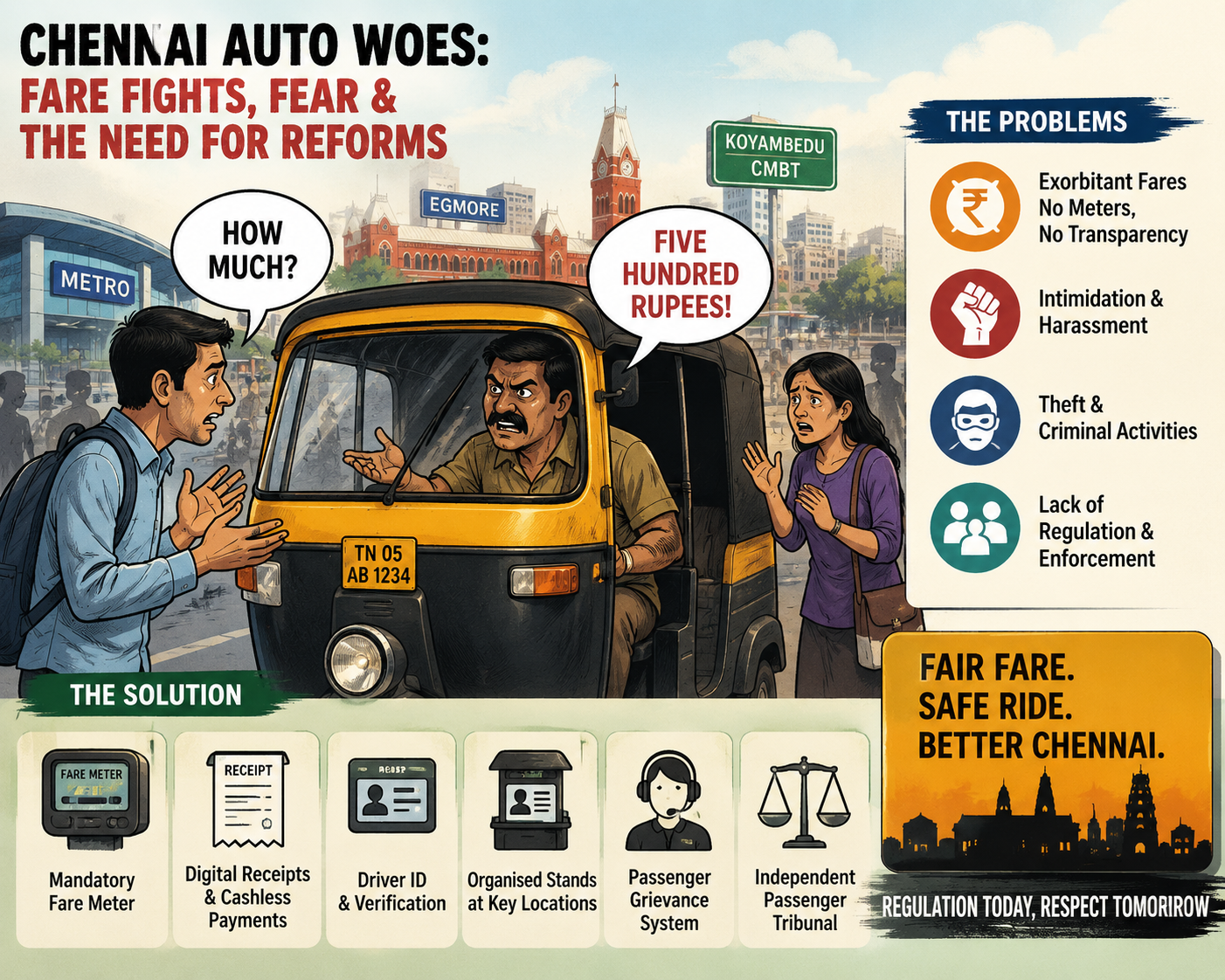 Autorickshaw Drivers have Free Run of Chennai