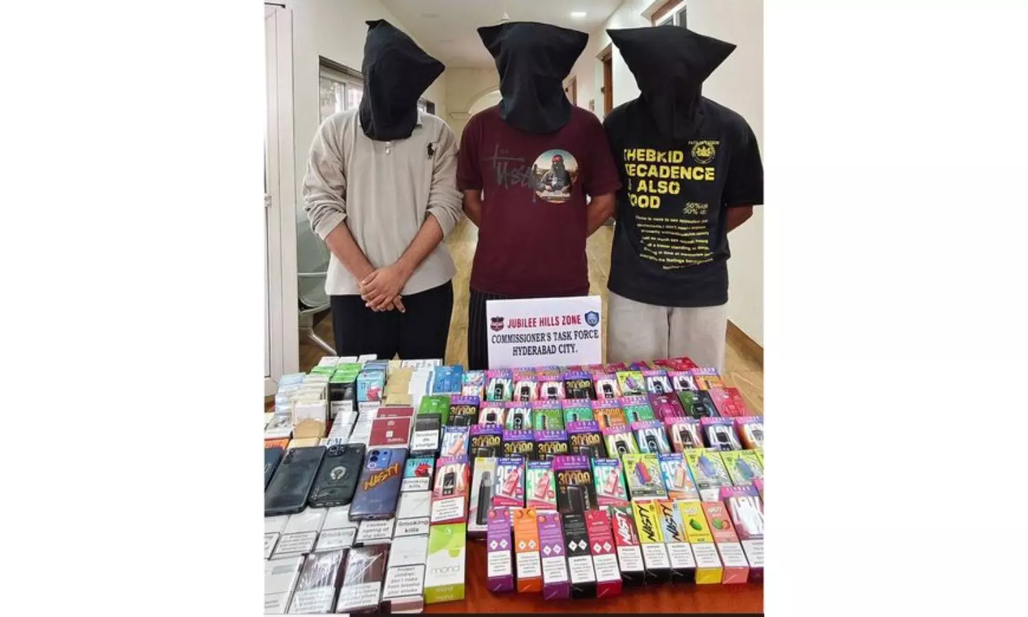 3 Held in Hyderabad with Vapes, Banned Foreign Cigarettes 3 Held in Hyderabad with Vapes, Banned Foreign Cigarettes