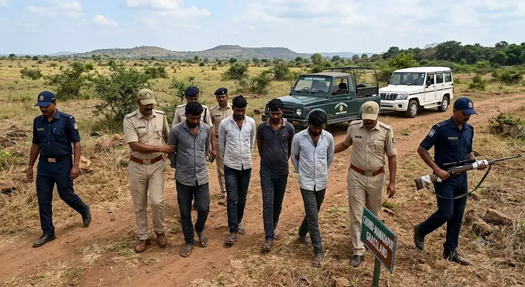 Six Arrested for Alleged Blackbuck Poaching in Bidar Six Arrested for Alleged Blackbuck Poaching in Bidar