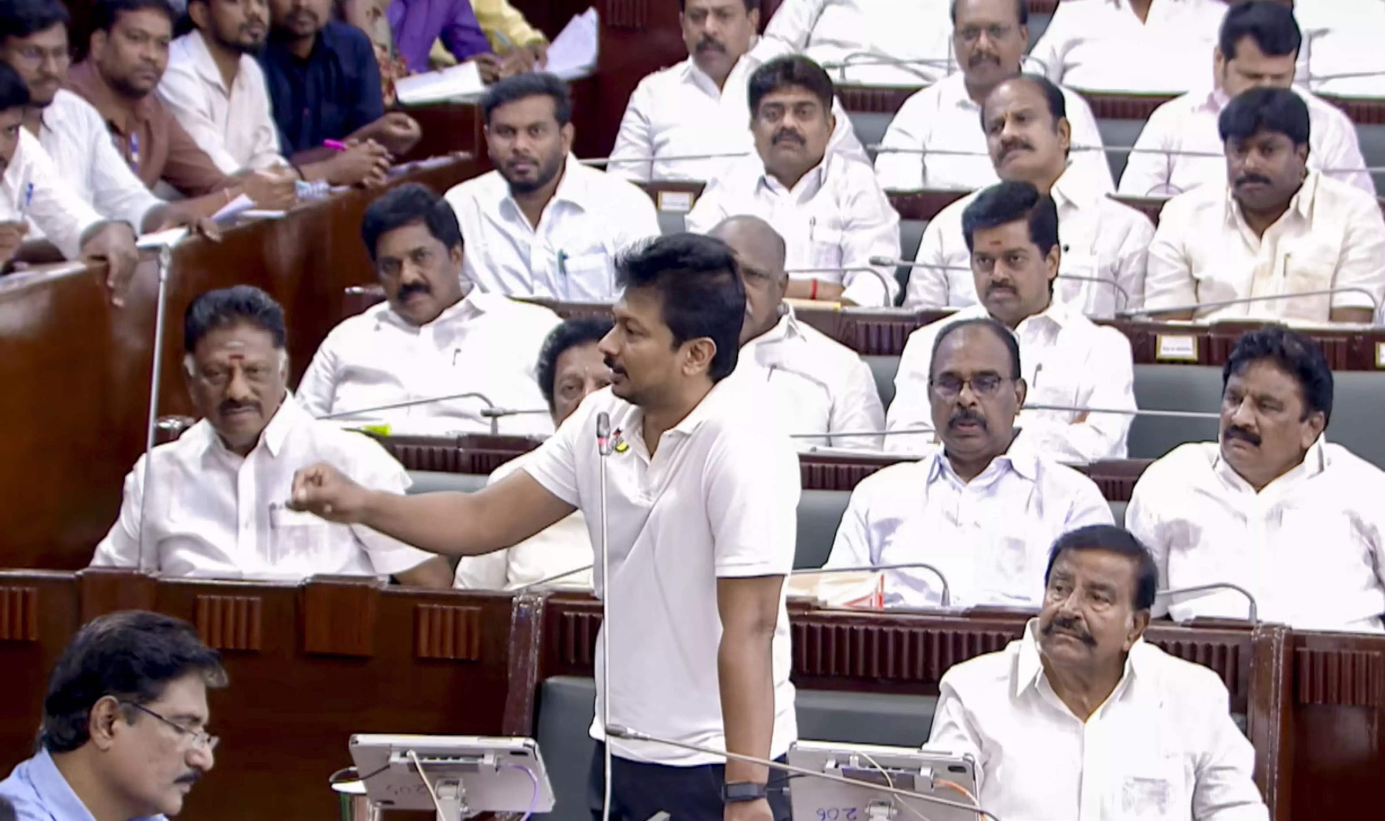 DMK, TVK clash in Assembly over CM Vijays Delimitation stand DMK, TVK clash in Assembly over CM Vijays Delimitation stand