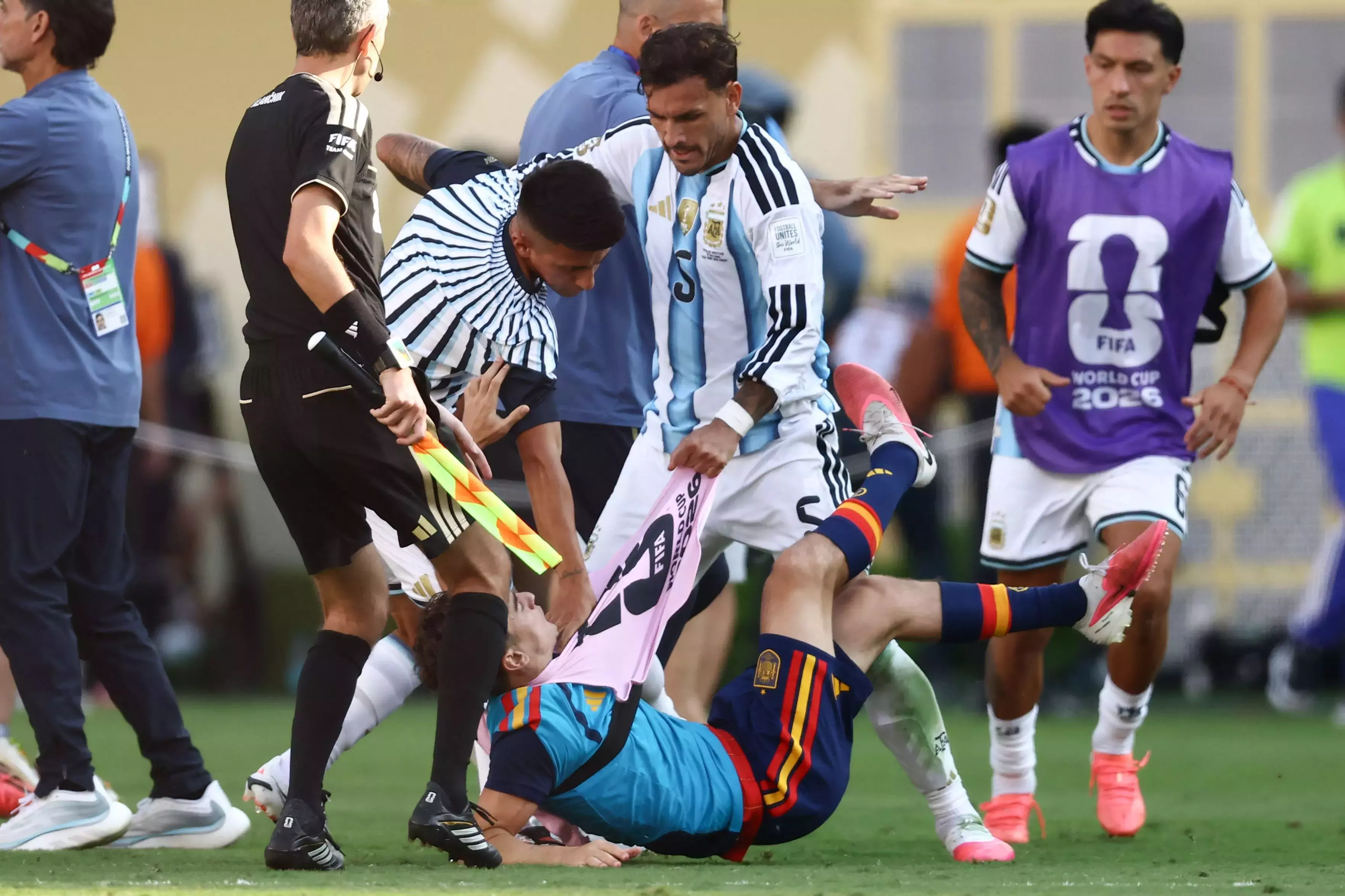 FIFA Suspends 3 Argentina Players, 1 Spain Player For World Cup Final Scuffle FIFA Suspends 3 Argentina Players, 1 Spain Player For World Cup Final Scuffle