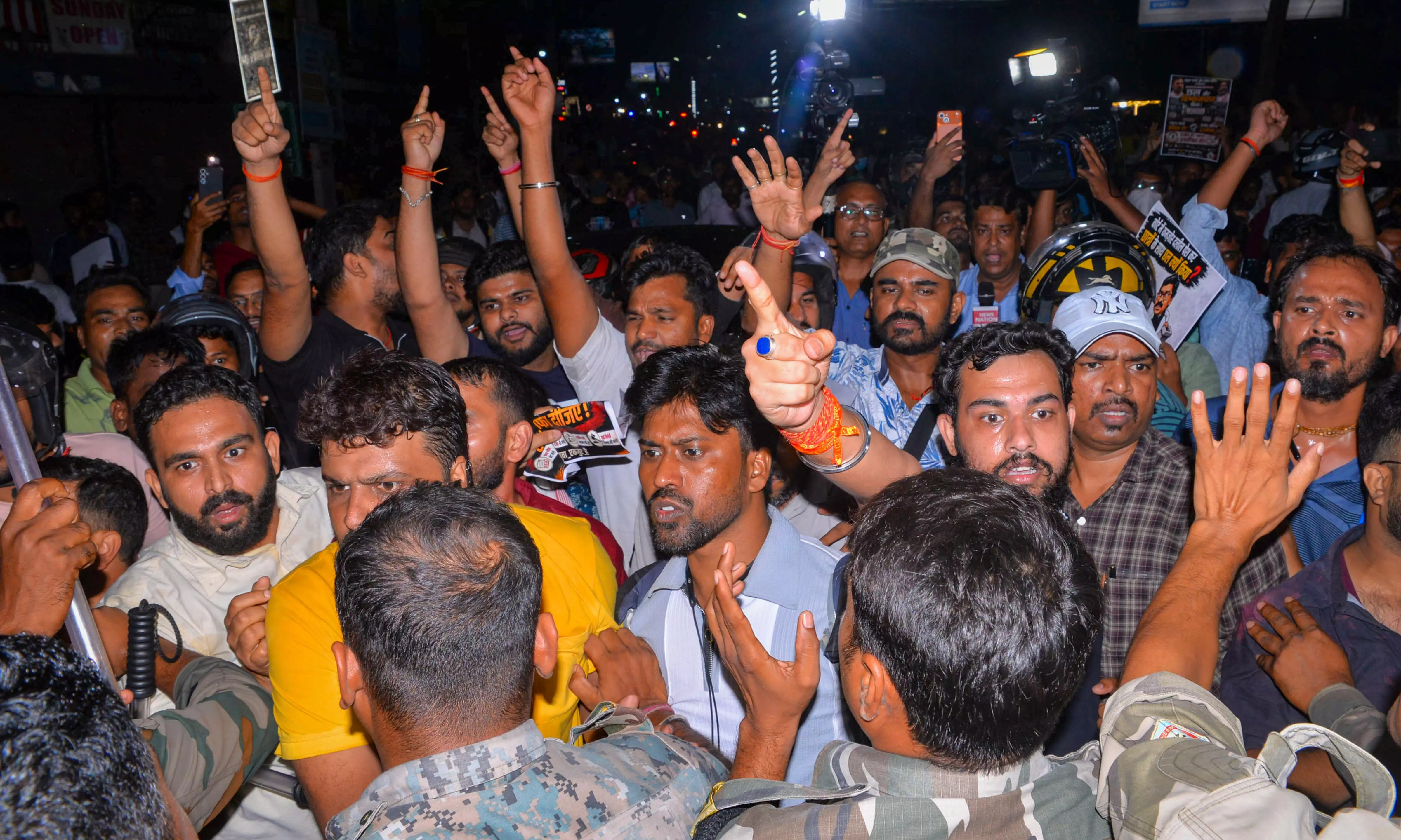 Jharkhand Exam Protesters Clash With Police During CM Effigy Burning Bid
