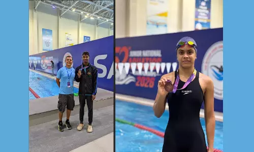National Medals For Telugu Swimmers Varshith, Pavani And Yagna