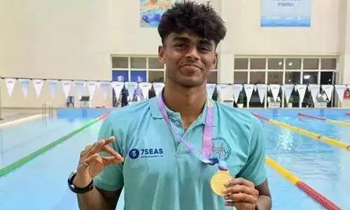 Swimmer Suhas Wins Second Gold at Junior Nationals Swimmer Suhas Wins Second Gold at Junior Nationals