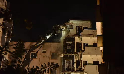 ‘Bahubali’ Knocks Down Unsafe Gachibowli Building