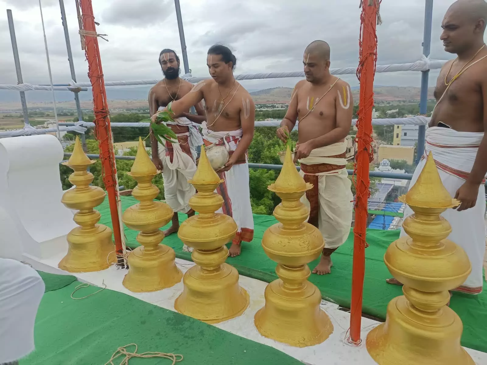 Ashtabandhana Mahasamprokshanam Begins At Devuni Kadapa Temple Ashtabandhana Mahasamprokshanam Begins At Devuni Kadapa Temple