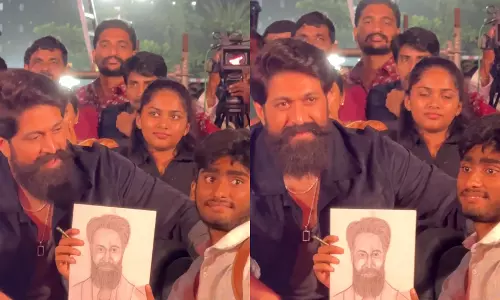 Yash Stops Security to Pose for Fan Selfie at Overcrowded Toxic Event Yash Stops Security to Pose for Fan Selfie at Overcrowded Toxic Event