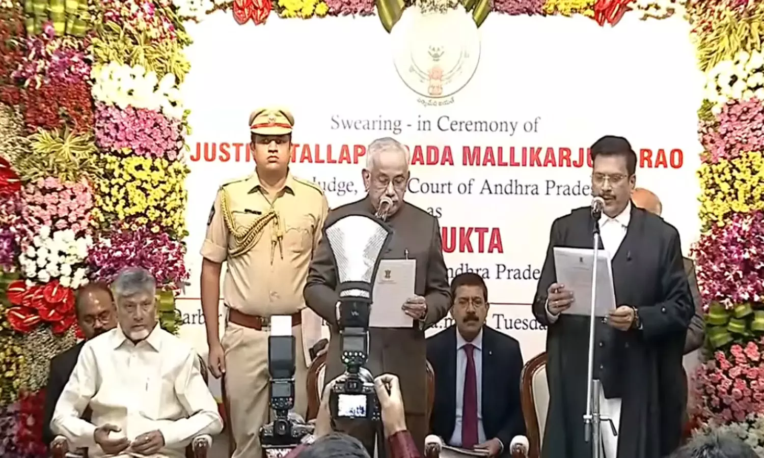 Retired Justice T Mallikharjuna Rao Sworn In As AP Lokayukta Retired Justice T Mallikharjuna Rao Sworn In As AP Lokayukta