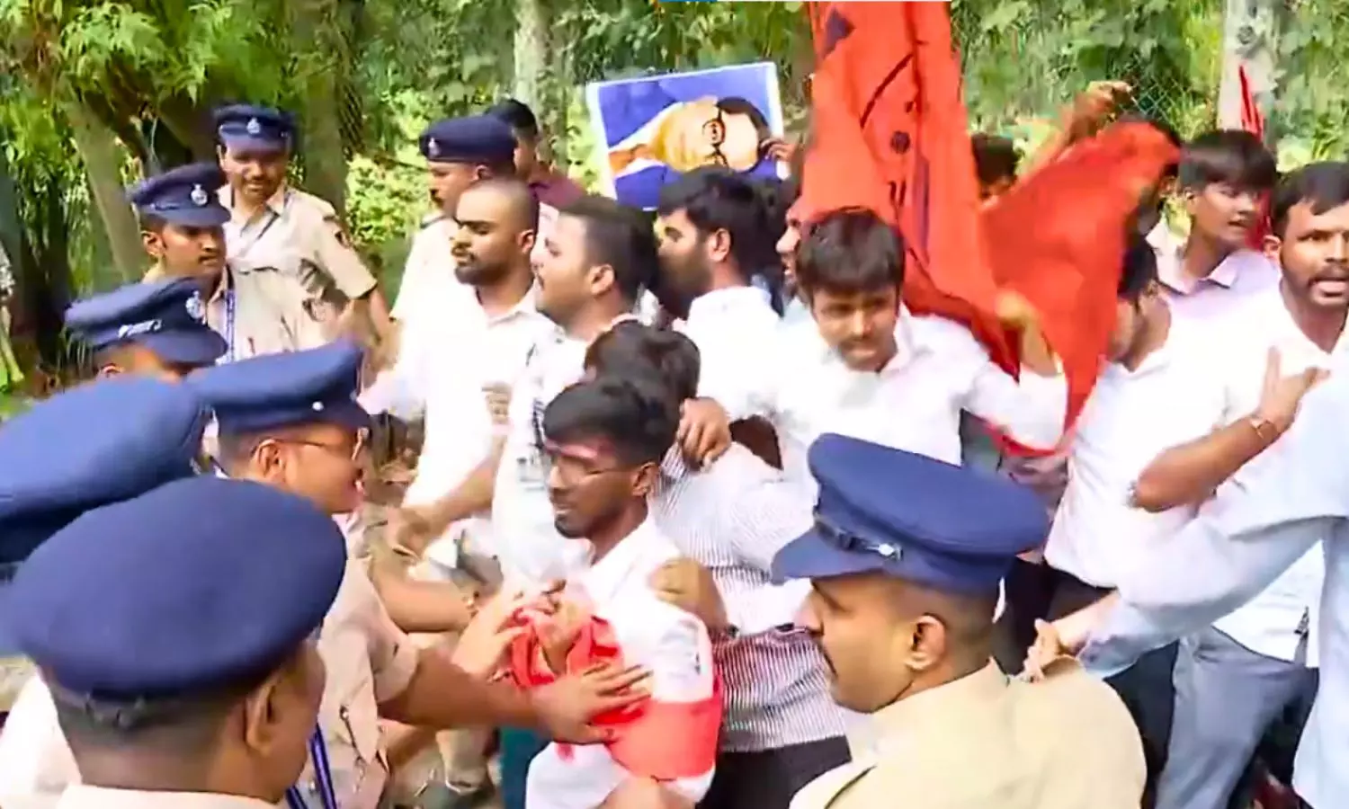 ABVP Protests Near DK Shivakumar Residence, Several Detained