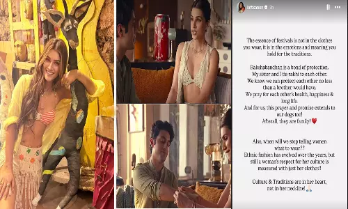 Kriti Sanon Calls Out Moral Policing Over Her Raksha Bandhan Ad Look