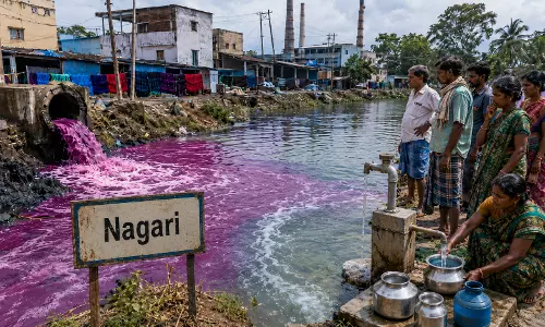 Dyeing Waste Continues to Pollute Water Sources in Nagari
